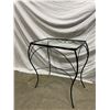 Image 1 : Metal Side Table with Glass Top