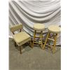 Image 1 : Vintage Stools & Chair with Storage Compartment