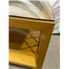 Image 3 : Mid Century Modern Leather Inlaid Side Table (Deilcraft Fine Furniture) with Glass Top