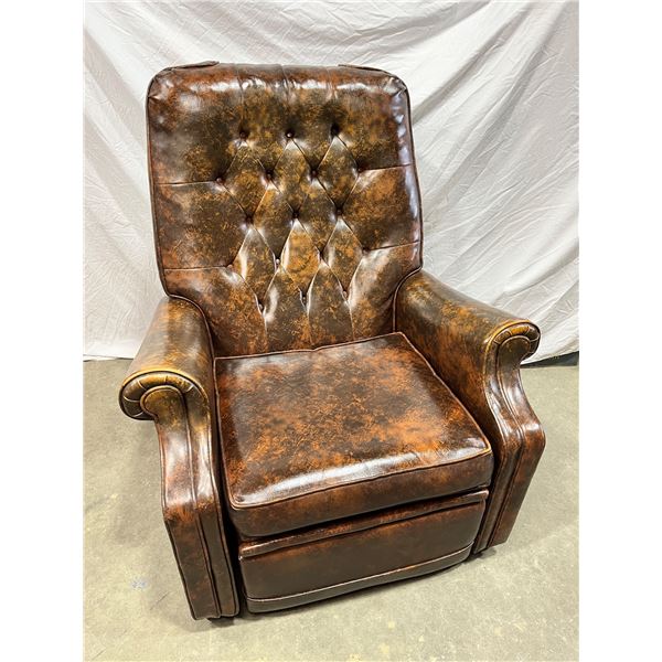 Upholstered Button Back Reclining Chair