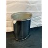 Image 1 : Decorative Silver Tone Garbage Can