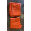 Image 2 : 2 ORANGE TARPS UNKNOWN SIZE