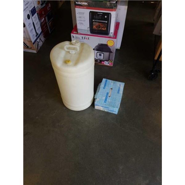 INFLATABLE CHAIR AND LARGE WATER JUG