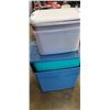 Image 3 : LOT OF 11 TOTES WITH LIDS