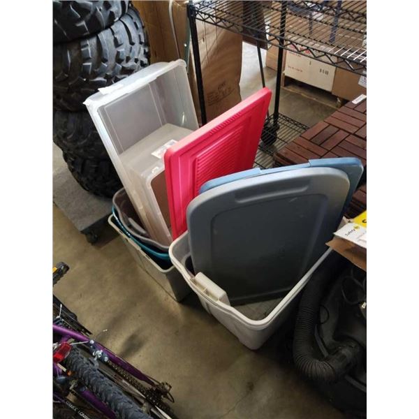 LOT OF STORAGE TOTES