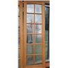 Image 2 : 2 WOOD DOORS WITH GLASS PANELS, 96" X 30" AND 96" X 28"