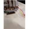 Image 8 : 2 WOODEN MODEL CARS AND MODEL BOATS FROM 1970S