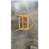 Image 2 : RATTAN MAGAZINE RACK, STOOL AND PERSONAL SHOPPING CART WITH BAG