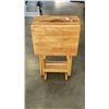 Image 1 : SET OF 4 FOLDING TV TRAY WITH STAND