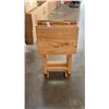 Image 2 : SET OF 4 FOLDING TV TRAY WITH STAND
