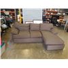 Image 1 : BROWN UPHOLSTERED SOFA