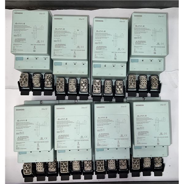 Lot of (8) Siemens #3RK1304-5KS40-4AA0/DSe-ST Direct Motor Starters