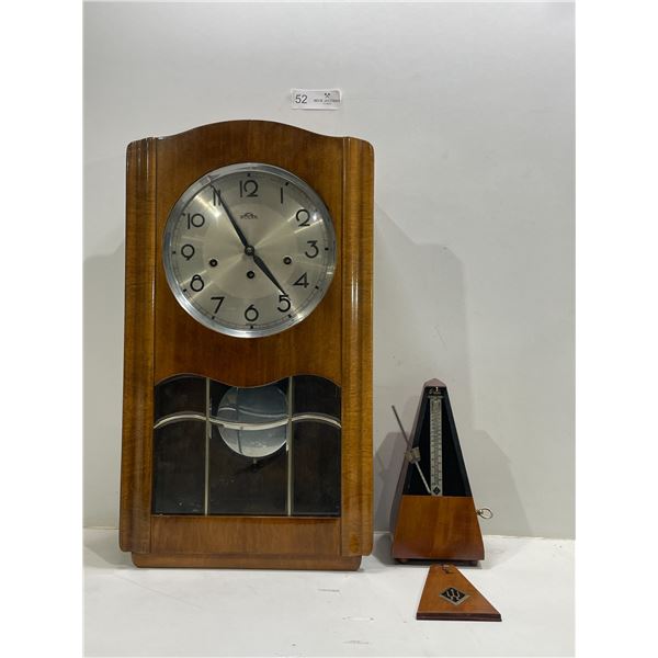 Vintage Metronome And Shelf Clock