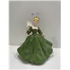 Image 1 : Vintage Porcelain Figurine In Green Dress