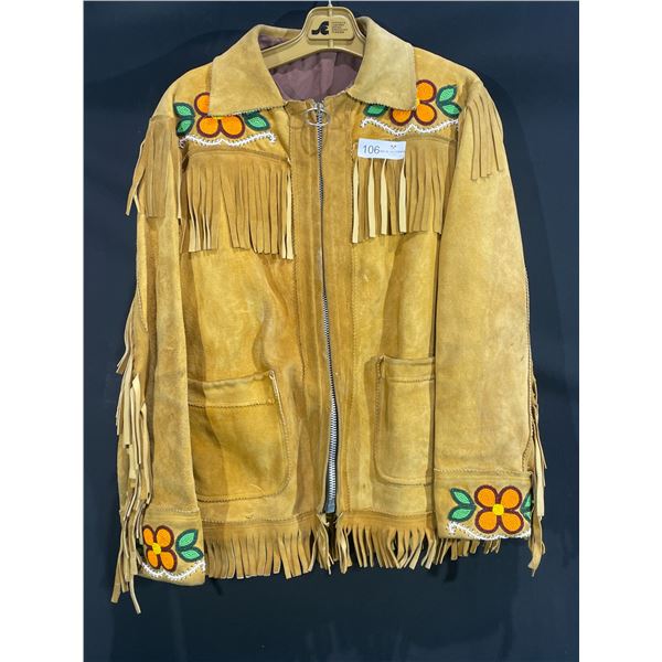 Wild West Wanderer Western Style Mens Approx Medium Coat, Deer Skin