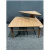 Image 3 : Mid-Century Modern Arborite & Wood Side Tables