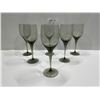 Image 1 : Complete Set Of Smokey Topaz Alcohol Glasses