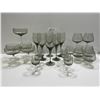 Image 2 : Complete Set Of Smokey Topaz Alcohol Glasses