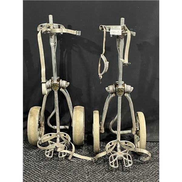2 Browning Bagboy Automatic Golfbag 2 Wheel Pull Carts