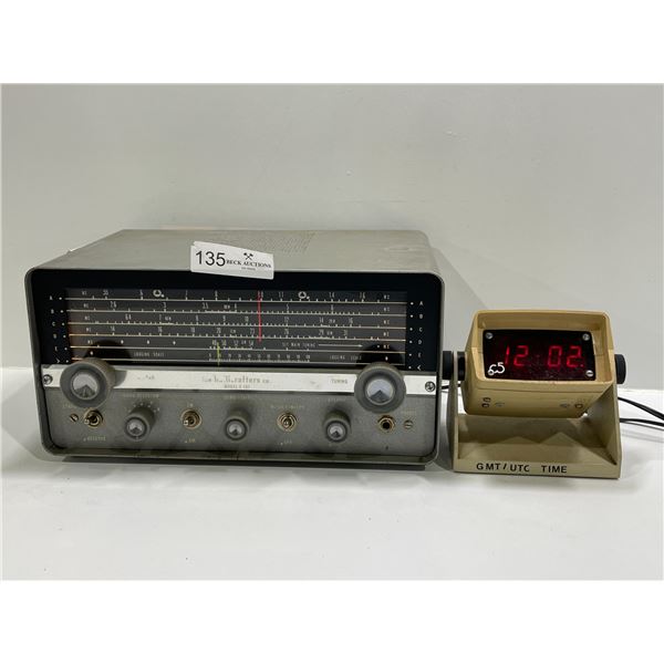 Hallicrafters S-107 Reciever, And Digital Vintage Flip Clock