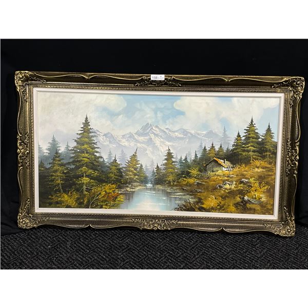 K. Hurris, Majestc Peaks Acrylic Framed Painting