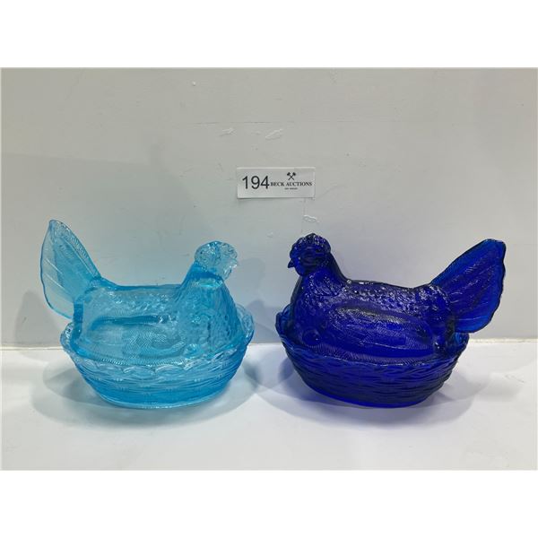 2 Glass Animal Home Decorations, Slightly Chipped