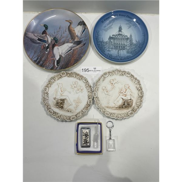 Decorative Plates, And Angel Keychain Accessory, And Lighter