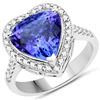 Image 1 : 4.2ct Tanzanite 14K White Gold Ring