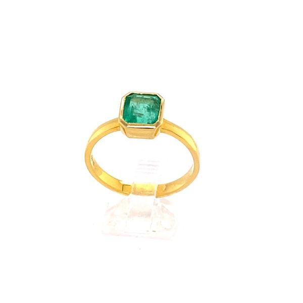 1.59ct Emerald 18K YG 4.36gm Ring
