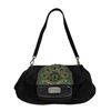 Image 1 : Prada Black Suede Rhinestone Alligator Flap Shoulder Bag
