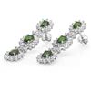 Image 2 : 4.38ct Chrome diopside 14 K White  Gold Earrings