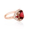 Image 3 : 4.07CT NATURAL PINK TOURMALINE 14K ROSE GOLD RING