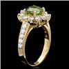 Image 2 : 14k Gold 1.74ct Tourmaline 1.10ct Diamond Ring