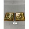 Image 1 : Pair of Vintage Framed Tiles - 7" x 7"