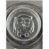 Image 2 : MCM Kosta Boda Heavy Clear Glass Bowl w/ Embossed Owl