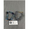 Image 1 : Pretty Blue Beaded Bracelets- One Glass Beads