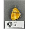 Image 1 : Beautiful Vintage Silver Wrapped Amber Pendant