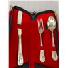 Image 2 : Vintage1940/50 Little Bo Peep Child Flatware Set by MB Shellfeild- SilverPlate