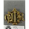 Image 2 : Christian Dior Vintage Monogram Brooch Signed Pin 2 1/3" Across