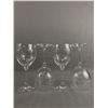 Image 2 : 4 Crystal Optic Ribbed  Stephanie Wine Glass Goblet, Vtg Etched Tumble Up & Bohemian Crystalex Thist