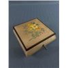 Image 1 : Vintage Reuge Swiss Music Box Jewelry Italy Inlaid Wood Flowers Original Key