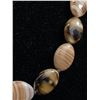 Image 2 : Vintage Polished Stones Necklace w/ Screw-On Clasp. Approx. 18" L