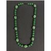 Image 1 : Vintage Jade Coloured Necklace w/ Silver Coloured Accents. Approx. 22" L