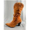 Image 2 : New Ladies Suede Cowboy Boots, Size 9