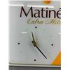 Image 2 : Vintage Matinee Extra Mild Tobacco Clock, Battery Operated, Approx 15" x 18" Very Nice Condition