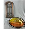 Image 1 : Victor  Serving Tray &  Metal/Wood Wall Décor. Approx. 18" & 15"