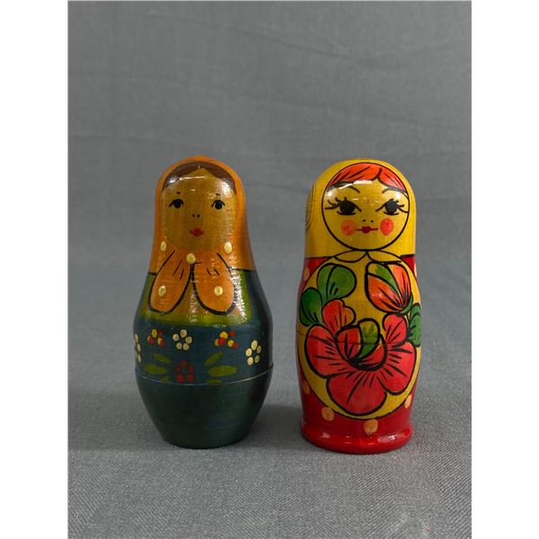 2 Sets of Very Nice Vintage Russian Nesting Dolls./.Matryoshka Dolls