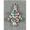 Image 2 : Lovely Sterling Christmas Tree Pendant with Colored Stones