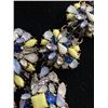 Image 2 : Vintage Heavy Choker Necklace w/ Glass Stones and Rhinestones 17-20"