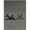 Image 2 : 2 Vintage Sterling Silver Flying Airplanes and 1 Flying Canada Goose Pins Original Patina